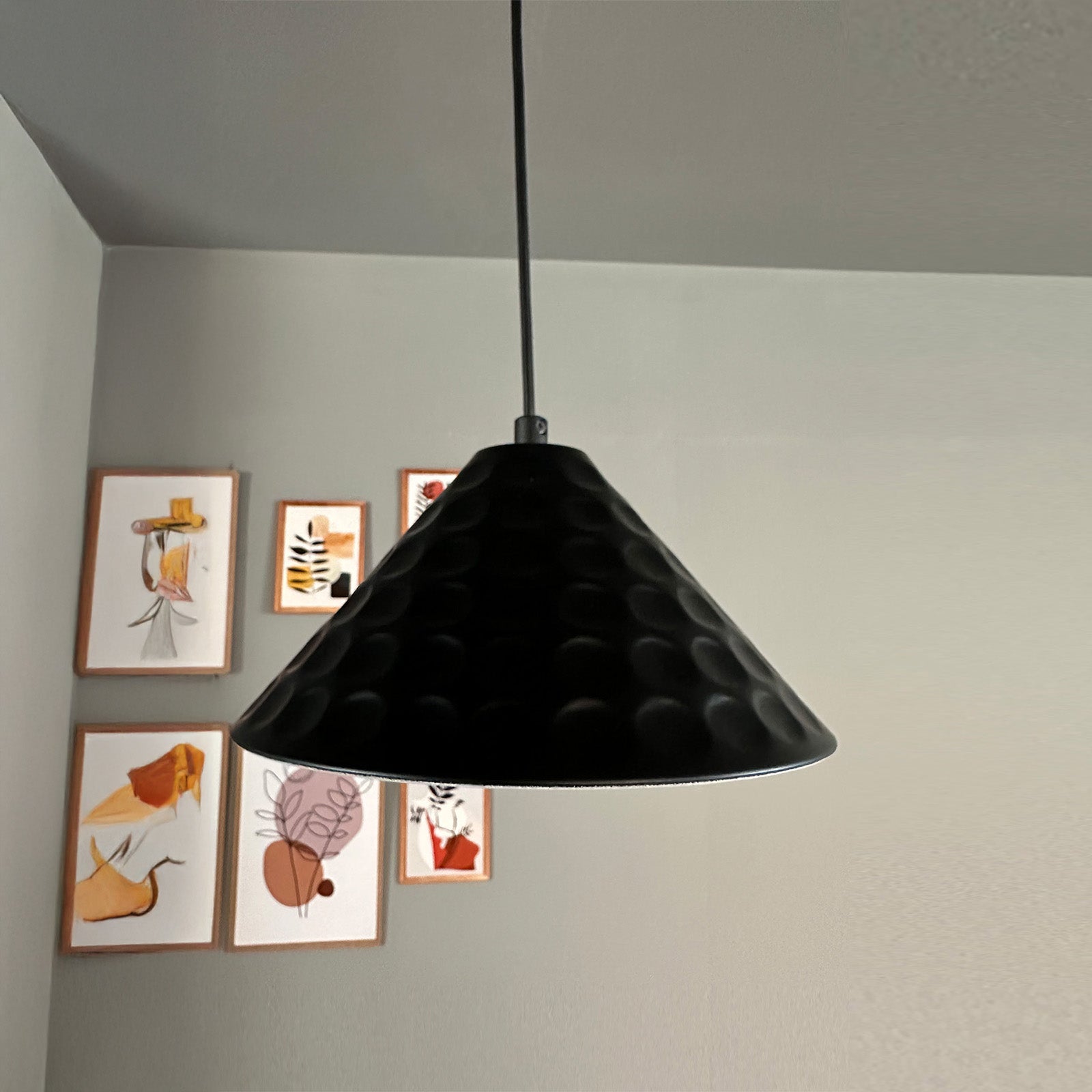 Rummy Pendelleuchte aus Holz, 24 cm Hängelampe Metall E27